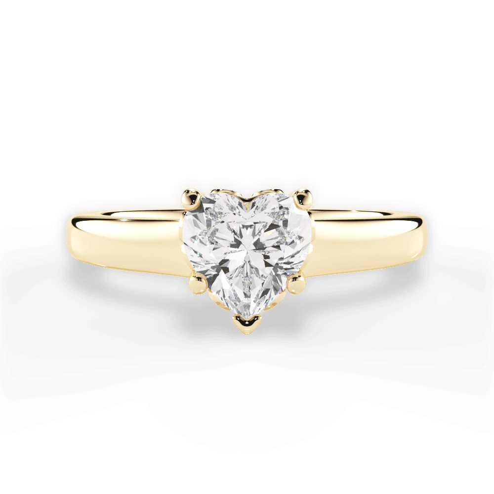 Carol Heart Cut Lab Grown Diamond 18Kt Yellow Gold Engagement Ring