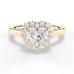 Fiona Heart Cut Lab Grown Diamond 18Kt Yellow Gold Engagement Ring