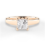 Carol Princess Cut Lab Grown Diamond 18Kt Rose Gold Engagement Ring