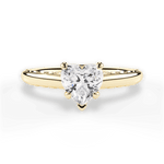Annette Heart Cut Lab Grown Diamond 18Kt Yellow Gold Engagement Ring
