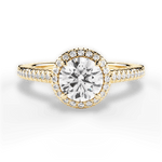 Jenny Round Cut Lab Grown Diamond 18Kt Yellow Gold Engagement Ring