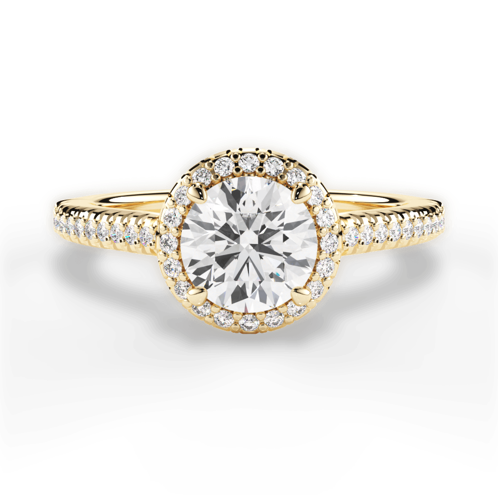 Jenny Round Cut Lab Grown Diamond 18Kt Yellow Gold Engagement Ring