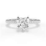 Helen Heart Cut Lab Grown Diamond Platinum Engagement Ring