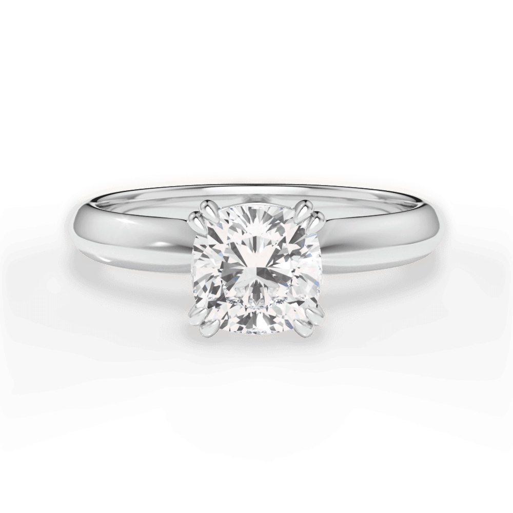 Anastasia Cushion Cut Lab Grown Diamond 14Kt White Gold Engagement Ring