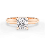 Beth Cushion Cut Lab Grown Diamond 18Kt Rose Gold Engagement Ring