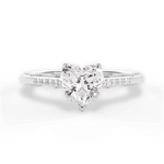 Christina Heart Cut Lab Grown Diamond 14Kt White Gold Engagement Ring