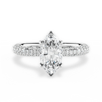 Kira Marquise Cut Lab Grown Diamond 18Kt White Gold Engagement Ring