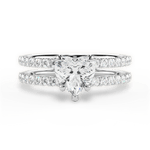 Christie Heart Cut Lab Grown Diamond 18Kt White Gold Engagement Ring