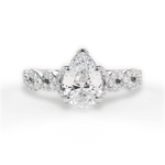 Justine Pear Cut Lab Grown Diamond 18Kt White Gold Engagement Ring