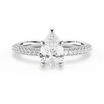Kristen Pear Cut Lab Grown Diamond Platinum Engagement Ring