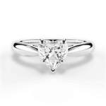 Amy Heart Cut Lab Grown Diamond Platinum Engagement Ring