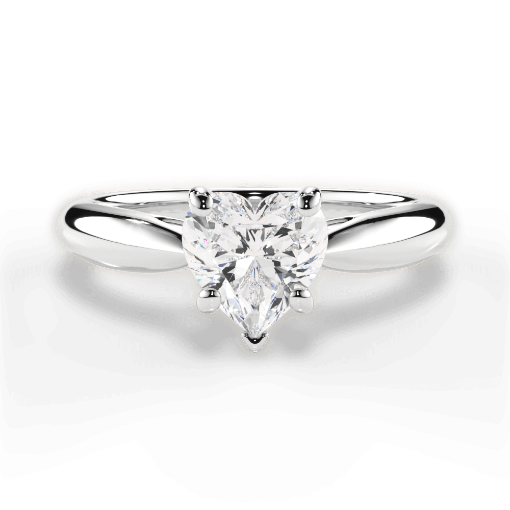 Amy Heart Cut Lab Grown Diamond Platinum Engagement Ring