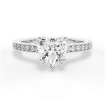 Gilda Heart Cut Lab Grown Diamond 14Kt White Gold Engagement Ring