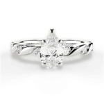 Emma Pear Cut Lab Grown Diamond Platinum Engagement Ring