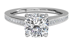 Judith Cushion Cut Lab Grown Diamond 14Kt White Gold Engagement Ring
