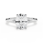 Anita Oval Cut Lab Grown Diamond 18Kt White Gold Engagement Ring