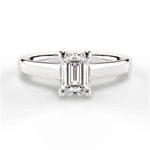 Ariana Emerald Cut Lab Grown Diamond Platinum Engagement Ring
