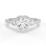 Julia Heart Cut Lab Grown Diamond 18Kt White Gold Engagement Ring
