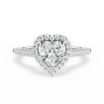 Jeanne Heart Cut Lab Grown Diamond 14Kt White Gold Engagement Ring