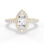 Kathleen Marquise Cut Lab Grown Diamond 18Kt Yellow Gold Engagement Ring