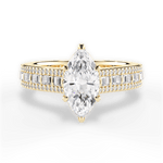 Lynn Marquise Cut Lab Grown Diamond 18Kt Yellow Gold Engagement Ring