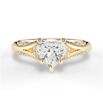 Isabel Heart Cut Lab Grown Diamond 18Kt Yellow Gold Engagement Ring