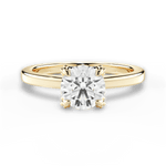 Gemma Round Cut Lab Grown Diamond 18Kt Yellow Gold Engagement Ring