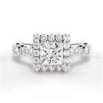 Irene Princess Cut Lab Grown Diamond Platinum Engagement Ring