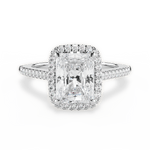 Jeanne Radiant Cut Lab Grown Diamond 14Kt White Gold Engagement Ring