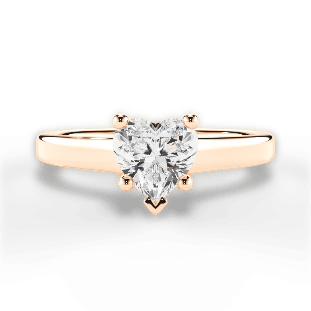 Ariana Heart Cut Lab Grown Diamond 18Kt Rose Gold Engagement Ring