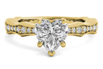 Wendy heart lab diamond engagement ring in 18k yellow gold