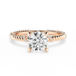 Chloe Round Cut Lab Grown Diamond 18Kt Rose Gold Engagement Ring
