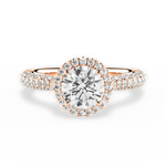 Lucy Round Cut Lab Grown Diamond 18Kt Rose Gold Engagement Ring