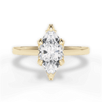 Gemma Marquise Cut Lab Grown Diamond 18Kt Yellow Gold Engagement Ring