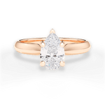 Beth Pear Cut Lab Grown Diamond 18Kt Rose Gold Engagement Ring