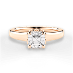 Carol Asscher Cut Lab Grown Diamond 18Kt Rose Gold Engagement Ring