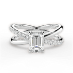 Jennifer Emerald Cut Lab Grown Diamond Platinum Engagement Ring