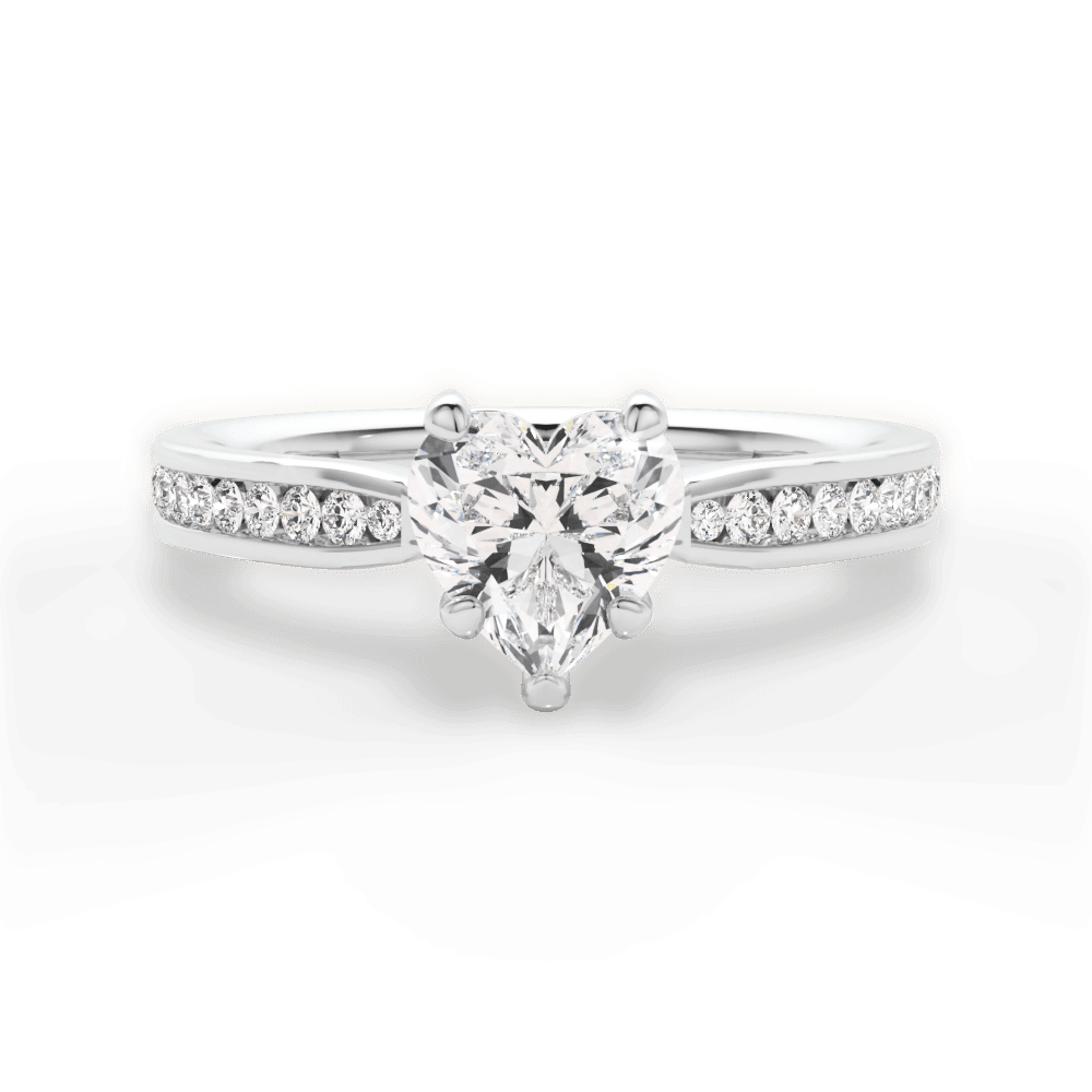 Katelyn Heart Cut Lab Grown Diamond Platinum Engagement Ring