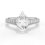 Leslie Marquise Cut Lab Grown Diamond 14Kt White Gold Engagement Ring