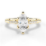 Christina Marquise Cut Lab Grown Diamond 18Kt Yellow Gold Engagement Ring