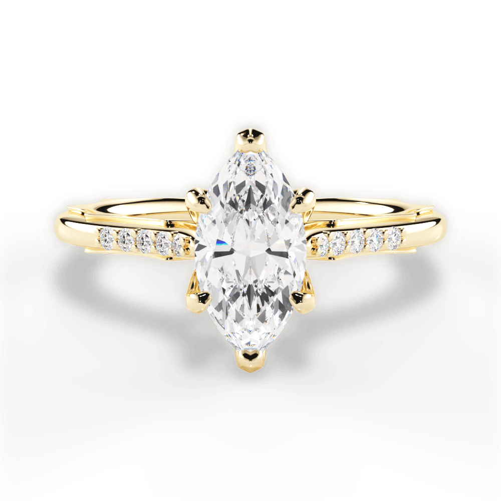 Christina Marquise Cut Lab Grown Diamond 18Kt Yellow Gold Engagement Ring