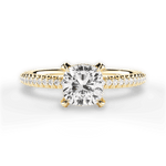 Helen Cushion Cut Lab Grown Diamond 18Kt Yellow Gold Engagement Ring