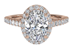 Kathleen Oval Cut Lab Grown Diamond 18Kt Rose Gold Engagement Ring