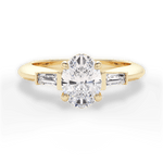 Emily Oval Cut Lab Grown Diamond 18Kt Yellow Gold Engagement Ring