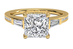 Katie Princess Cut Lab Grown Diamond 18Kt Yellow Gold Engagement Ring