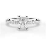 Helen Radiant Cut Lab Grown Diamond 14Kt White Gold Engagement Ring