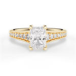 Leslie Radiant Cut Lab Grown Diamond 18Kt Yellow Gold Engagement Ring