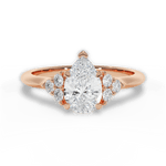 Celeste Pear Cut Lab Grown Diamond 18Kt Rose Gold Engagement Ring