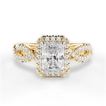 Latoya Radiant Cut Lab Grown Diamond 18Kt Yellow Gold Engagement Ring