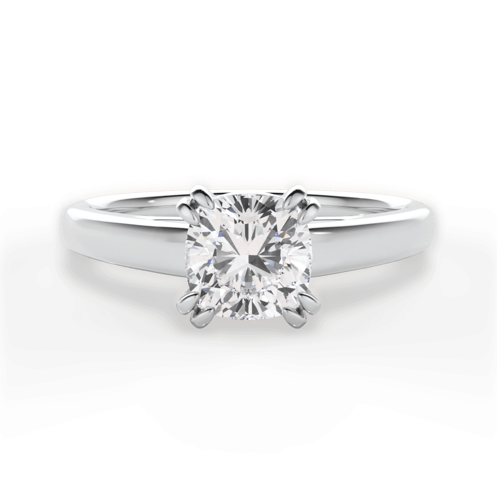 Anna Cushion Cut Lab Grown Diamond Platinum Engagement Ring